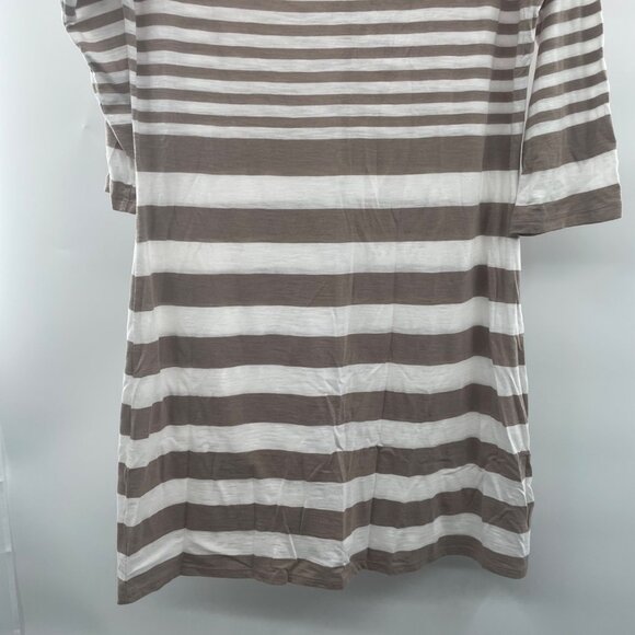 Express Women's Striped T-Shirt Dress 3/4 Sleeve Multicolor Size Large - Picture 3 of 9